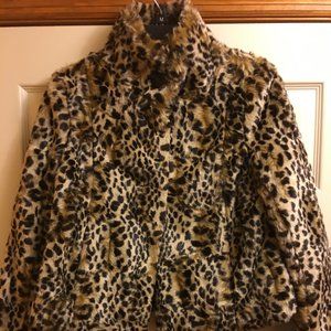 Juniors XS JouJou Faux Cheetah Fur Jacket